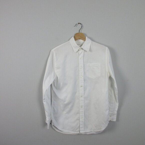 Club Monaco White Button Down Shirt Men's Long Sleeve Casual Work Office XS 200 - Picture 1 of 10